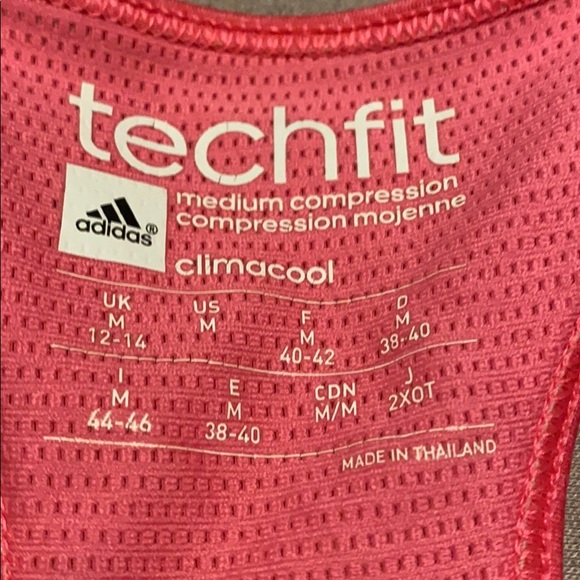 Adidas Climacool Techfit Pink Racerback Sport Bra - Picture 4 of 9